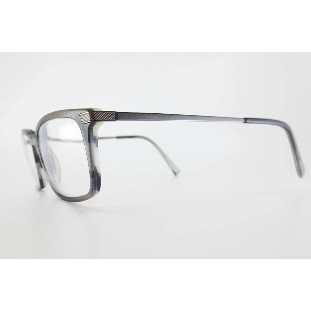Buffalo David Bitton BM003 GRY Grey Horn Rectangular Eyeglass Frames 53-17-145